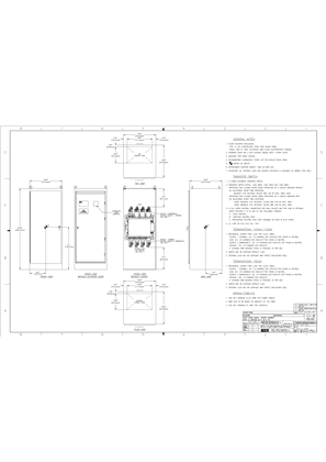 Outline Drawing | ASCO 4000/7000 SERIES Transfer Switch (ATS/ACTS/ADTS) | 1000-1600 Amps | Type 12 Secure | Frame G | Front Connected | 619413-006