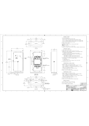 Outline Drawing | ASCO 7000 SERIES Automatic Transfer Switch (ATS/ACTS/ADTS) | 1000-1600 Amps | Type 4X | Frame G | Front Connected | 619586-009