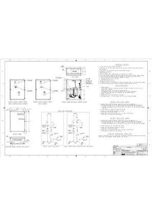 Outline Drawing | ASCO 7000 SERIES / SERIES 300 Service Entrance Transfer Switch (AUS) | 250-400 Amps | Type 3R/12 Secure | Frame E | 754576-002