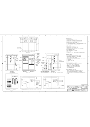 Outline Drawing | ASCO 7000 SERIES Service Entrance Bypass Isolation Transfer Switch (AUB/ACUB/ADUB) | 2500-3000 Amps | Type 1 | Frame G | 740256-015