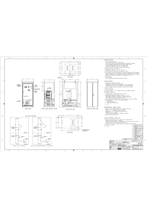 Outline Drawing | ASCO 7000 SERIES / SERIES 300 Transfer Switch (AUS/ADUS/ACUS) | 1000-1200 Amps | Enclosed Type 3R/3RX | Frame H | RJF  Service Entrance Breaker | 754578-051