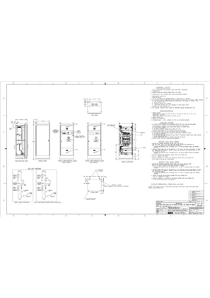 Outline Drawing | ASCO 7000 SERIES / SERIES 300 Service Entrance & Bypass Isolation Transfer Switch (AUS/AUB/APS) | 450-800 Amps | Enclosed Type 12 | Frame H | 882322-004