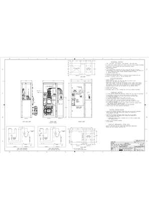 Outline Drawing | ASCO 7000 SERIES Service Entrance & Bypass Isolation Transfer Switch (AUB/ACUB/ADUB) | 450-600 Amps | Type 1 | Frame J | MJL Service Entrance Breaker | Front Connected | 882340-020
