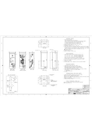 Outline Drawing | ASCO SERIES 300 Manual Transfer Switch with Quick Connects (MTQ) | 450-600 Amps | Type 3R/3RX Secure |  Frame J (with breaker) |977101-001