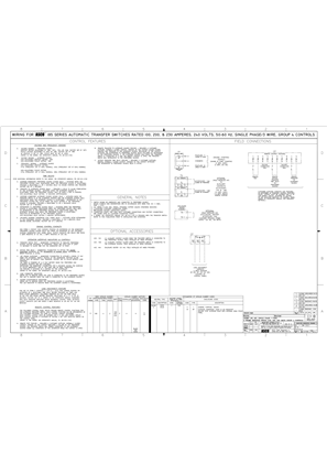 Wiring Diagram | ASCO SERIES 185 Automatic Transfer Switch | 100-230 Amps | Frame D | Single Phase | 844554