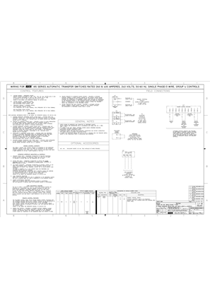 Wiring Diagram | ASCO SERIES 185 Automatic Transfer Switch | 260-400 Amps | Frame E | Single Phase | 861735