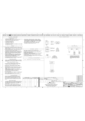 Wiring Diagram | ASCO SERIES 185 Service Entrance Transfer Switch | 400 Amps | Frame E | Single Phase | 857485-002