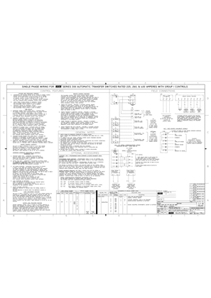 Wiring Diagram | ASCO SERIES 300 Automatic Transfer Switch (ATS) | 225-400 Amps | Frame E | Single Phase | 733500