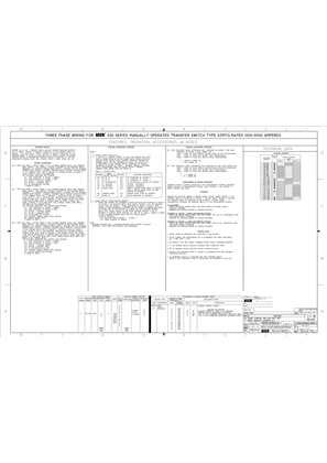 Wiring Diagram | ASCO SERIES 300 Manual Transfer Dual Quick Connect | 1000-3000 Amps | Frame G | 1191600-007