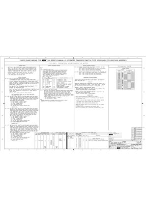 Wiring Diagram | ASCO SERIES 300 Manual Transfer Dual Quick Connect (MGDQ) | 1000-3000 Amps | Frame G | 1191611