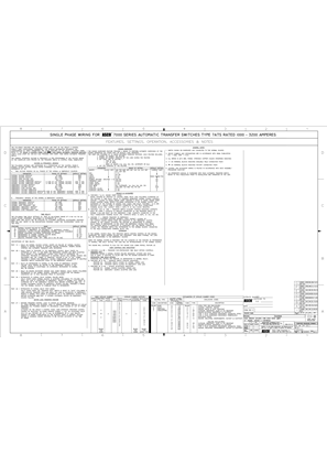 Wiring Diagram | ASCO 7000 SERIES Automatic Transfer Switch (ATS) | 1000-3000 Amps | Frame G | Single Phase | 709332