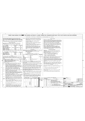 Wiring Diagram | ASCO 7000 SERIES Automatic & Service Entrance Closed Transition Transfer Switch (ACTS/ACUS) | 1000-3200 Amps | Frame G | Three Phase | 617413