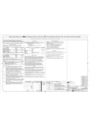 Wiring Diagram | ASCO 7000 SERIES Automatic & Service Entrance Delayed Transition Transfer Switch (ADTS/ADUS) | 1600-3000 Amps | Frame G | Three Phase | 617417