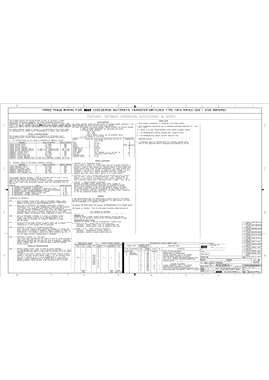Wiring Diagram | ASCO 7000 SERIES Automatic & Service Entrance Transfer Switch (ATS/AUS) | 1000-3200 Amps | Frame G | Three Phase | 617409