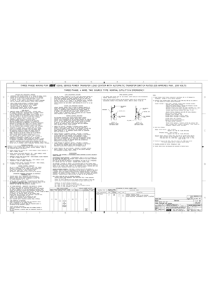 Wiring Diagram | ASCO SERIES 300 Power Transfer Load Center (300L) | 200 Amps | Frame D | Three Phase | 884338-017