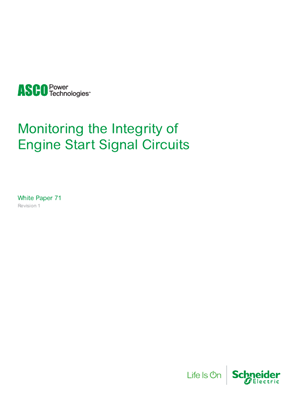 ASCO White Paper | Monitoring the Integrity of Engine Start Signal Circuits