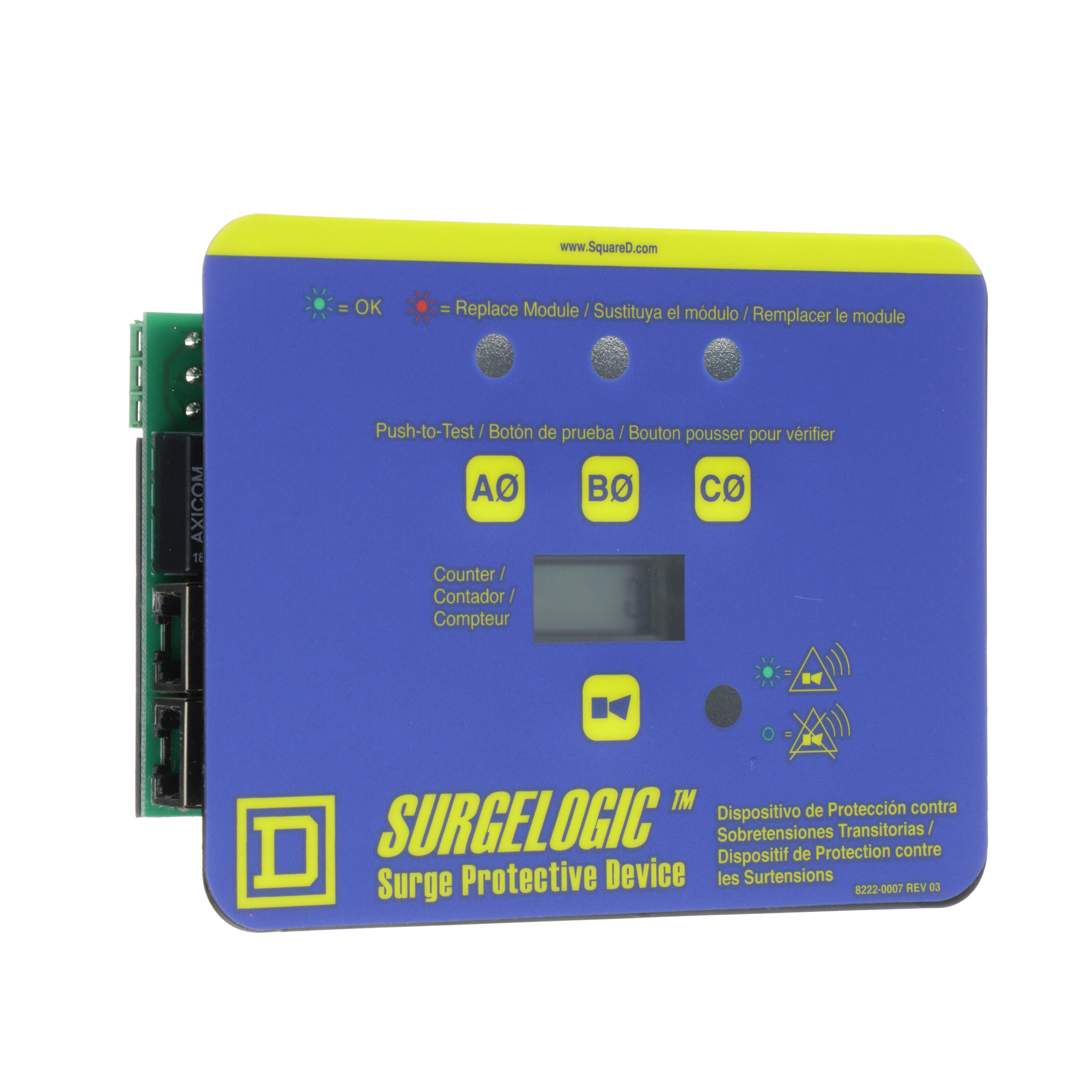 Surge protection accessory, display kit, 3 phase, 6 input, horizontal, diagnostic