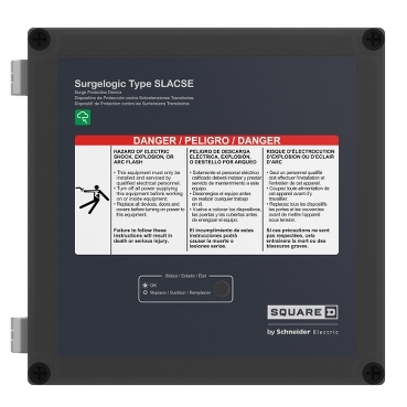 Type SLACSE Square D Surgelogic Type SLACSE offers hybrid transient surge protection for AC power and signal line, for loads up to 15 A.