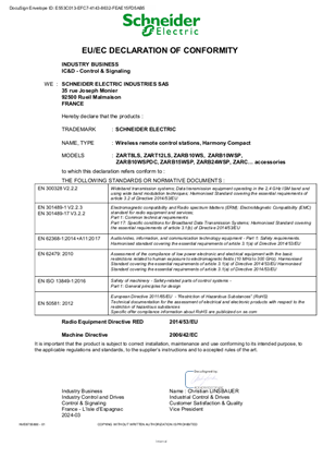 CE-Declaration of conformity-Manufacturer Declaration of Conformity eXLhoist Compact 2.4 GHz