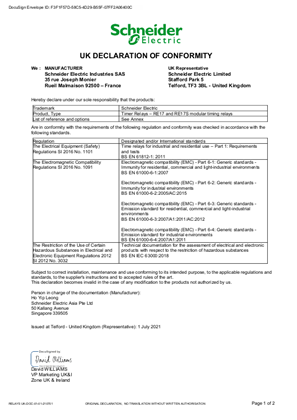 Manufacturer UK DOC RE17 RE17S