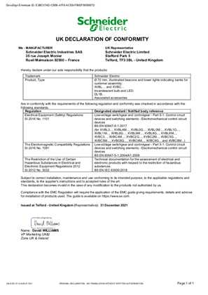 Manufacturer UK DOC XVBL XVBC DL1B