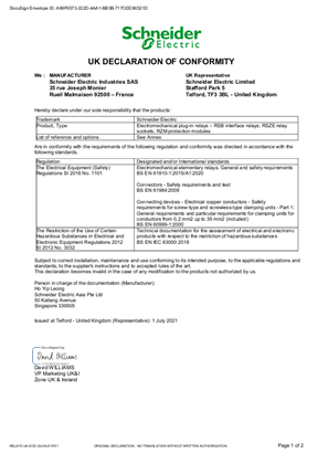 Manufacturer UK DOC RSB RSZE