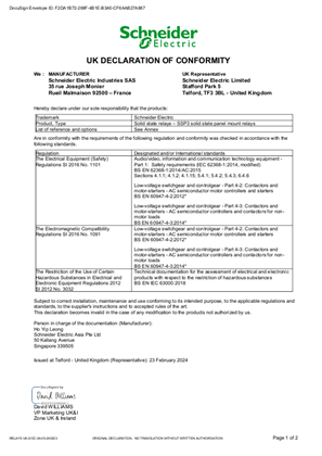 Manufacturer UK DOC SSP3