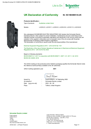 UKCA Declaration TeSysD_LAD8N