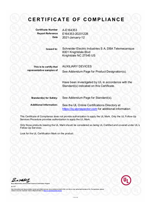 UL-Certificate-XVR3 Rotating beacons