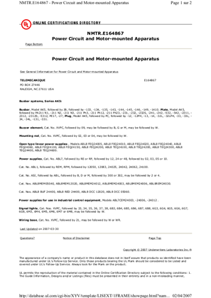 Modicon ABLP, ABL1, Declaration of conformity, UL, Schneider Electric