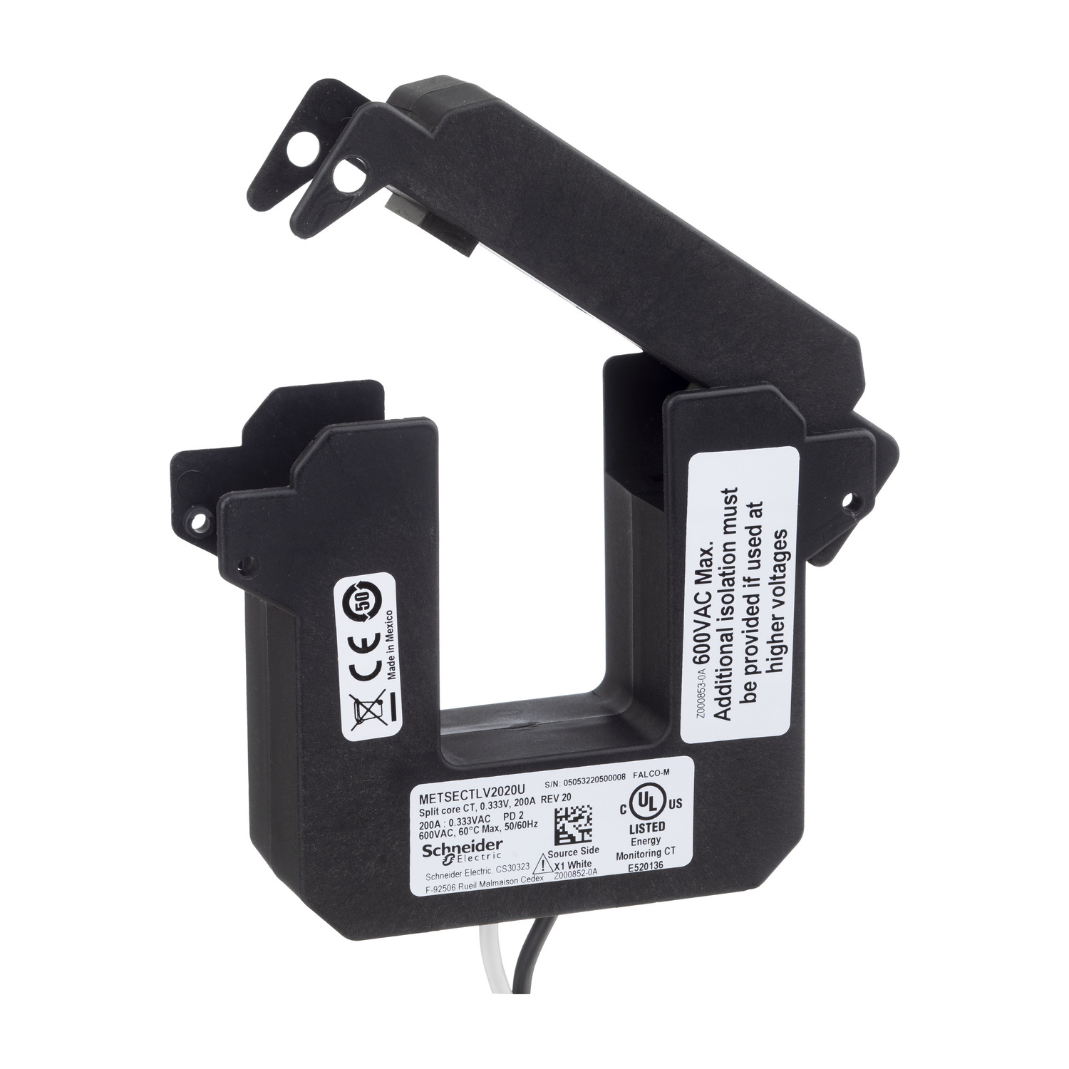 METSECTLV2040U - Split core current transformer, PowerLogic UL2808 