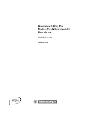 Quantum with Unity Pro -  Modbus Plus Network Modules, User Manual