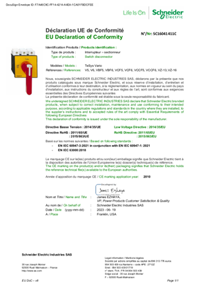 EU Declaration TeSys Mini-Vario, VARIO - V5-V6