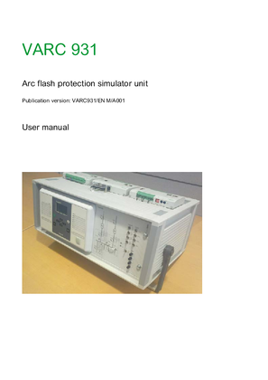 Arc flash protection simulator unit - user manual