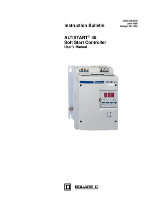 Altistart-« 46 Soft Start Motor Controllers Users Manual