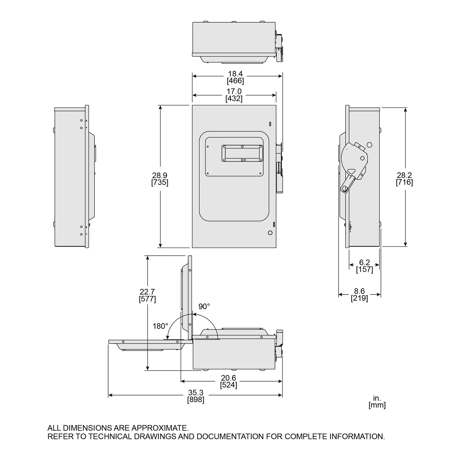 Safety switch, VisiPacT, heavy duty, fused, viewing window, NEMA
