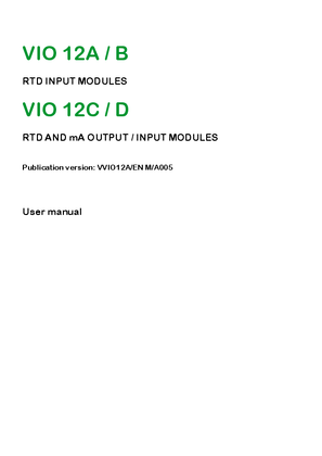 VIO 12A / B - VIO 12C / D - User manual