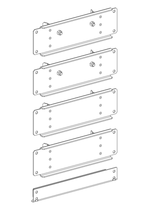 steel mounting kit, Altivar Process Modular, for Standard power module, cabinet integration, depth 550mm