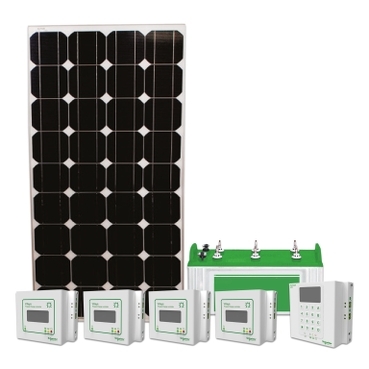 0.5 kW to 10 kW prepaid DC Micro Grid solution with centralized generation and distributed storage