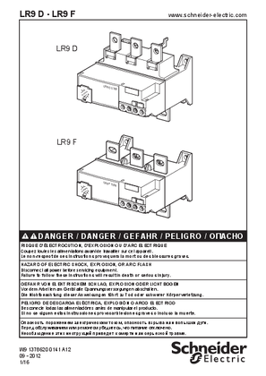 TeSys LR9D/LR9F Overload Relays Instruction Bulletin