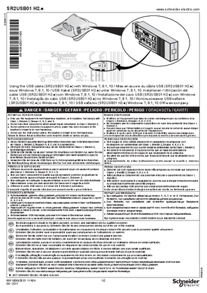 SR2USB01 H2.x Using the USB cable with Windows 7, 8.1, 10, Instruction Sheet