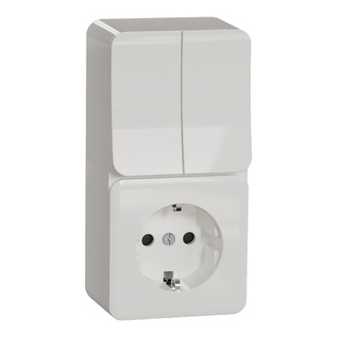 Intens prioriteit Rechtzetten WDE015572 - Switch and socket-outlet, Exxact Surface, complete product, 2P  + E white | Schneider Electric Global