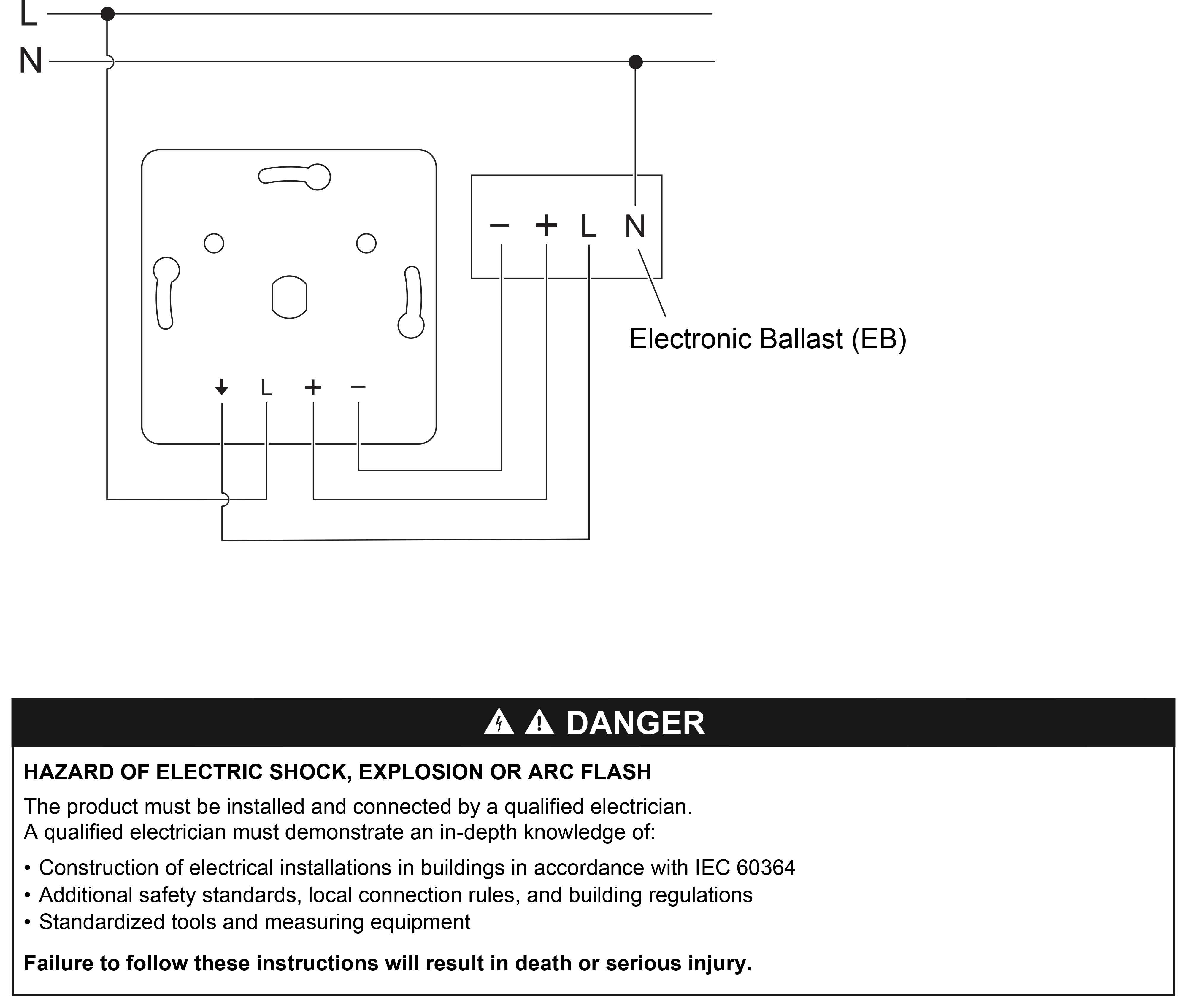 Merten, Electronic potentiometer, wiring diagram (en) Technical