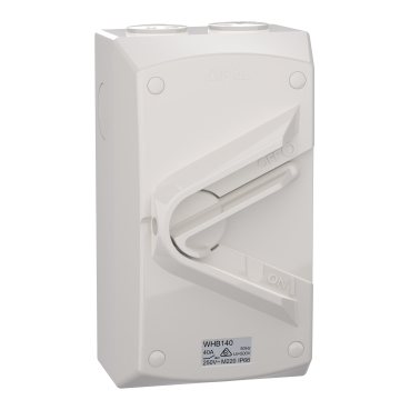 Weathershield, Switch, 1 Gang, 1 Pole, 40A, 250VAC, IP66