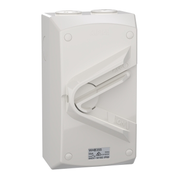 Weathershield, Switch, 1 Gang, 3 Pole, 55A, 440VAC, IP66