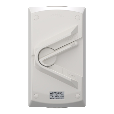 1-Gang Switch, WHB Format, 3 Pole, 55A, 2X 32mm Conduit Entries - Image