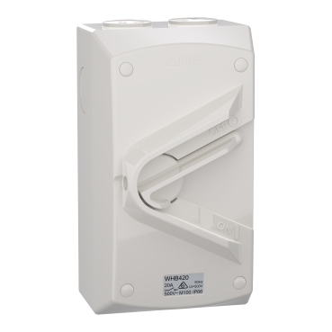 Weathershield, Switch, 1 Gang, 4 Pole, 20A, 500VAC, IP66