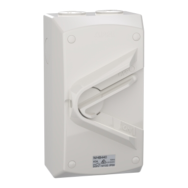 Weathershield, Switch, 1 Gang, 4 Pole, 40A, 500VAC, IP66