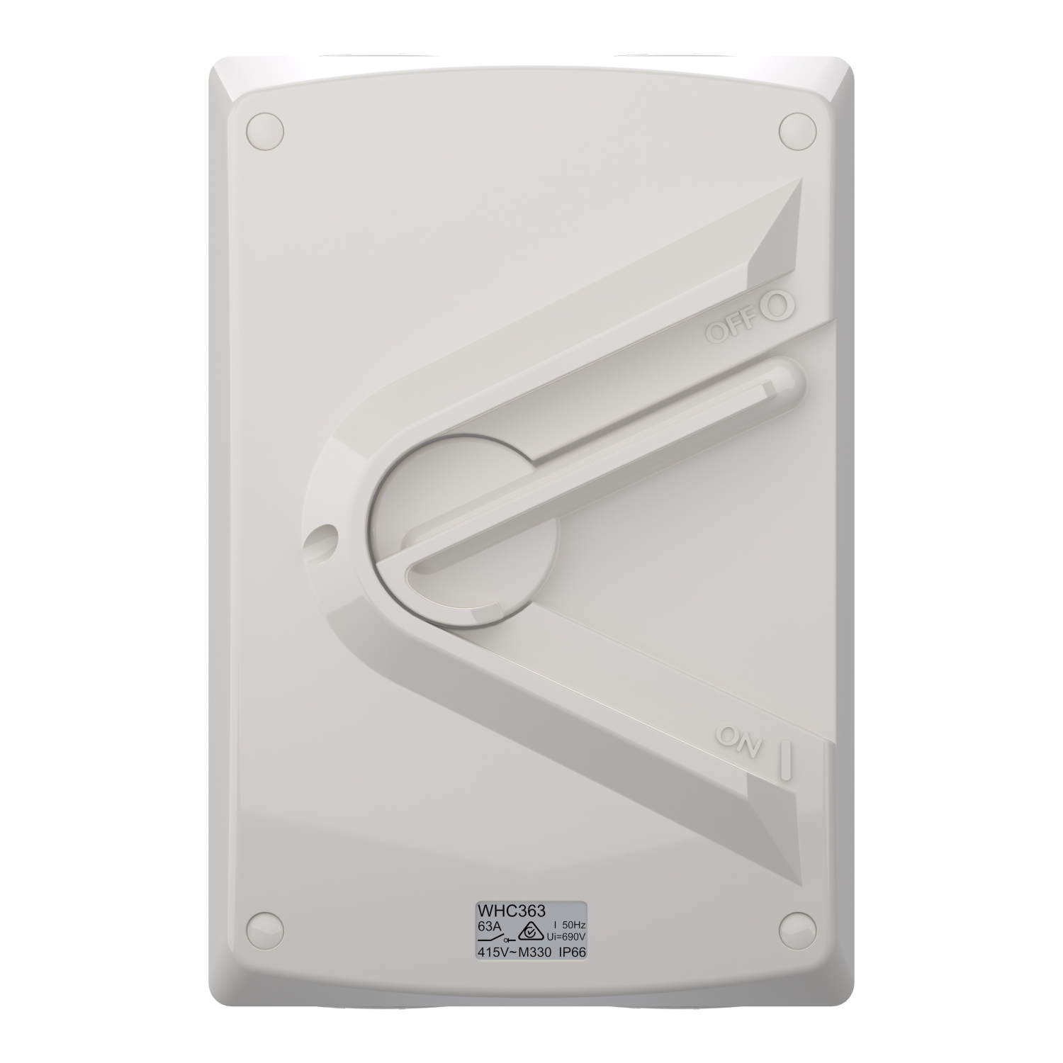 WHC363-RG - Weathershield, Switch, 1-Gang, 3 Pole, 63A, 415VAC, IP66 ...