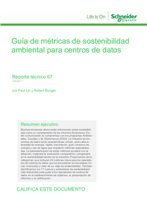 Guía de métricas de sostenibilidad  ambiental para centros de datos